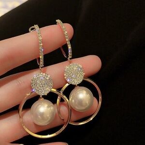 New Fashion Korean Imitation Pearl Drop Earrings for Women